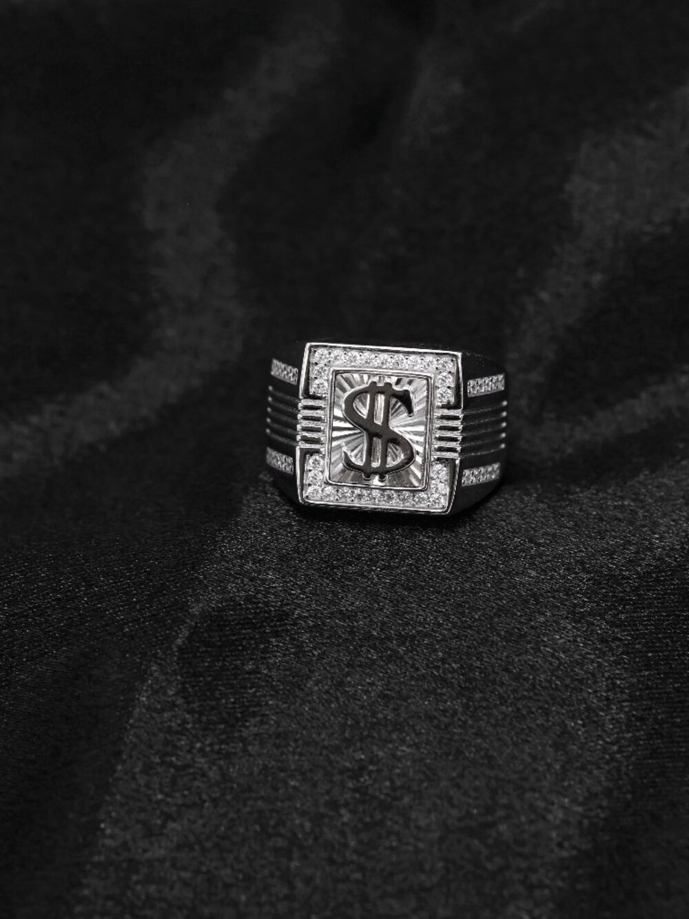 925 Sterling Silver Dollar Sign Ring